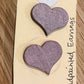 *Earrings Hand Painted Bronze Heart Studs