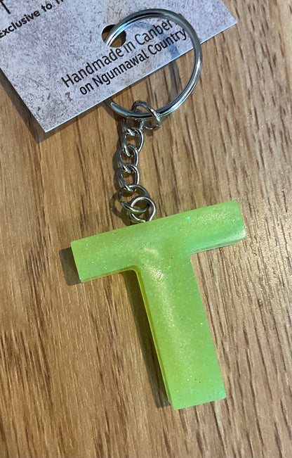 *Keychain Resin Letter T