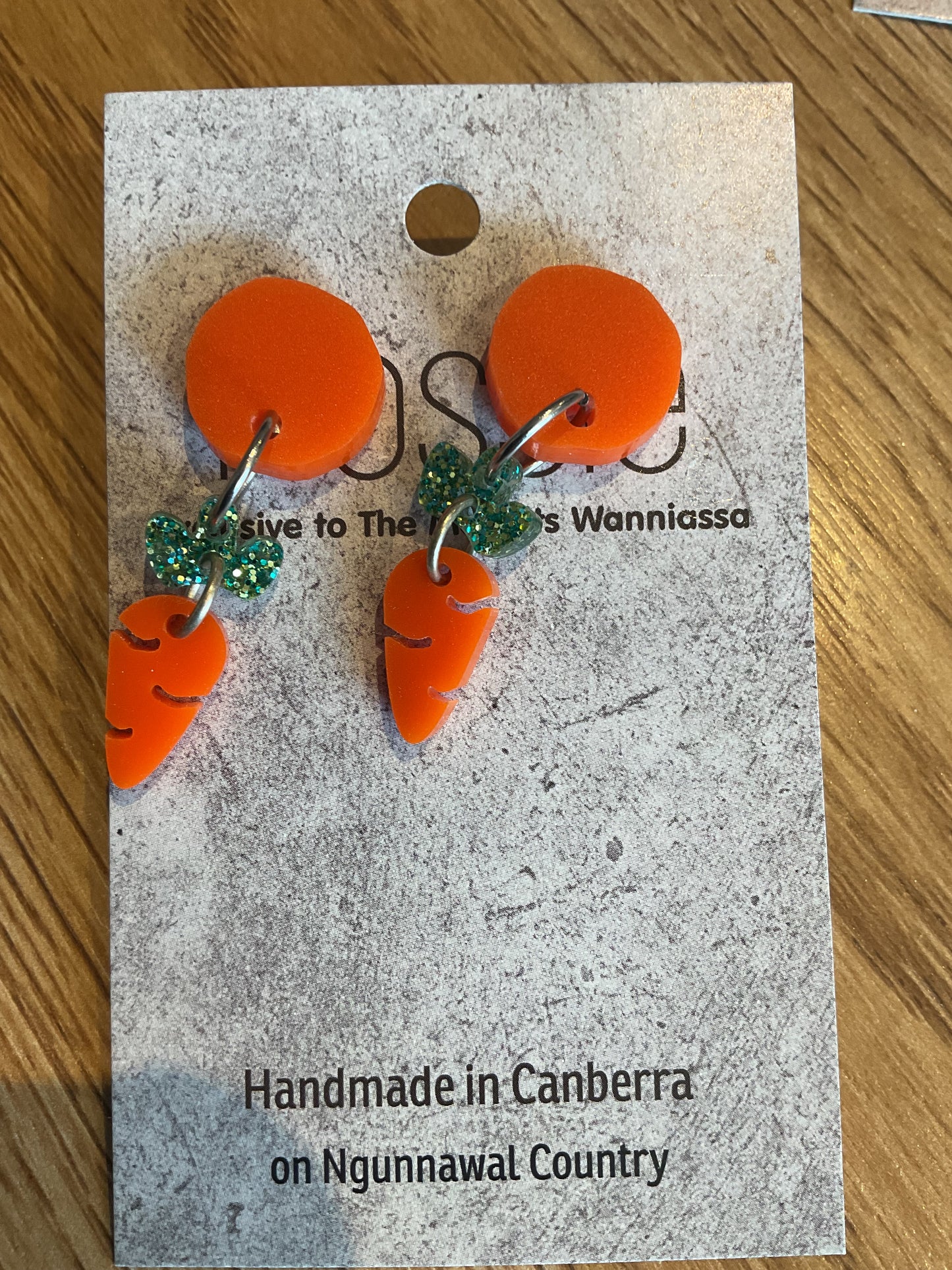 *Earrings Carrot Dangles
