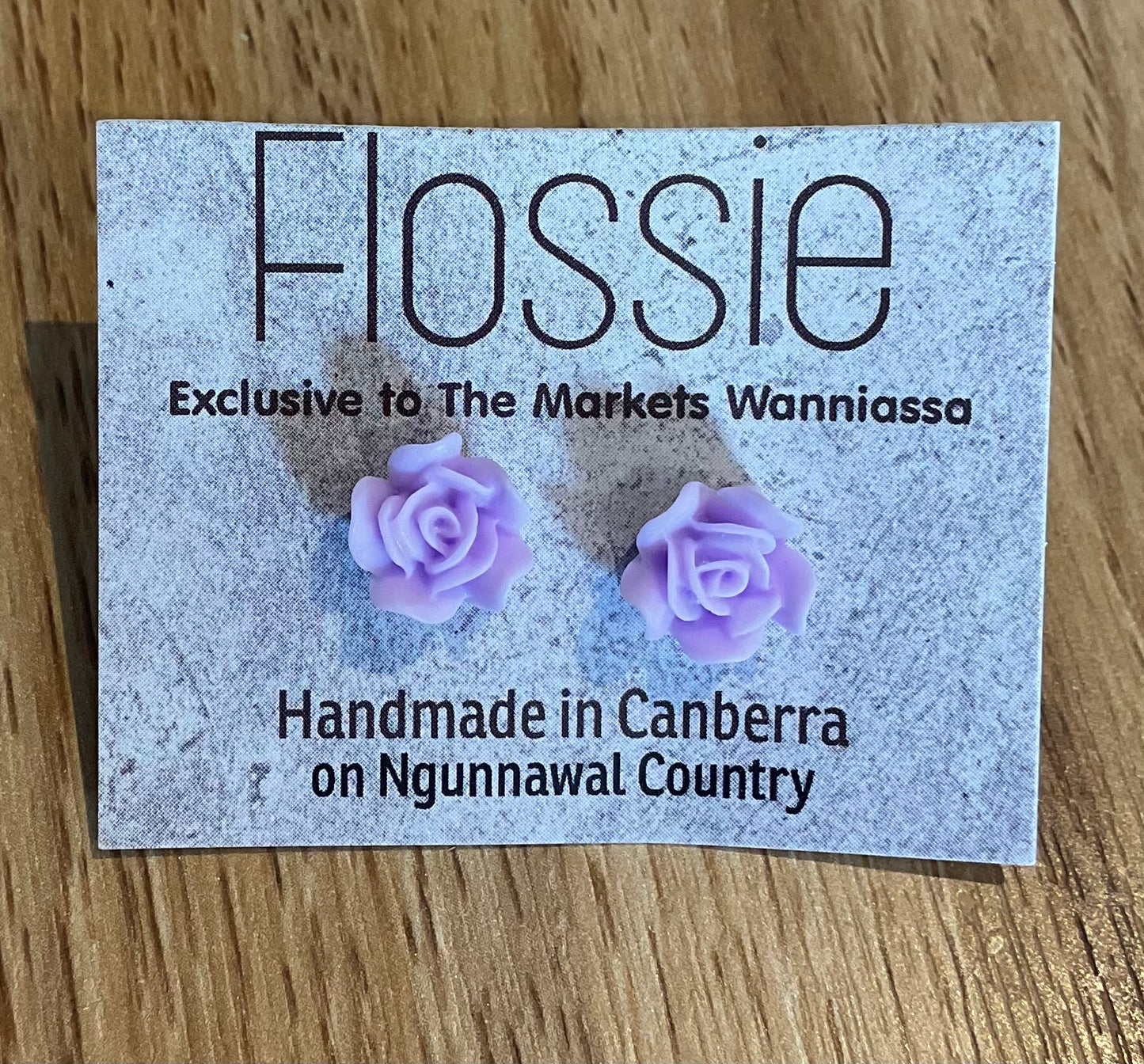 *Earrings Purple Flower Studs