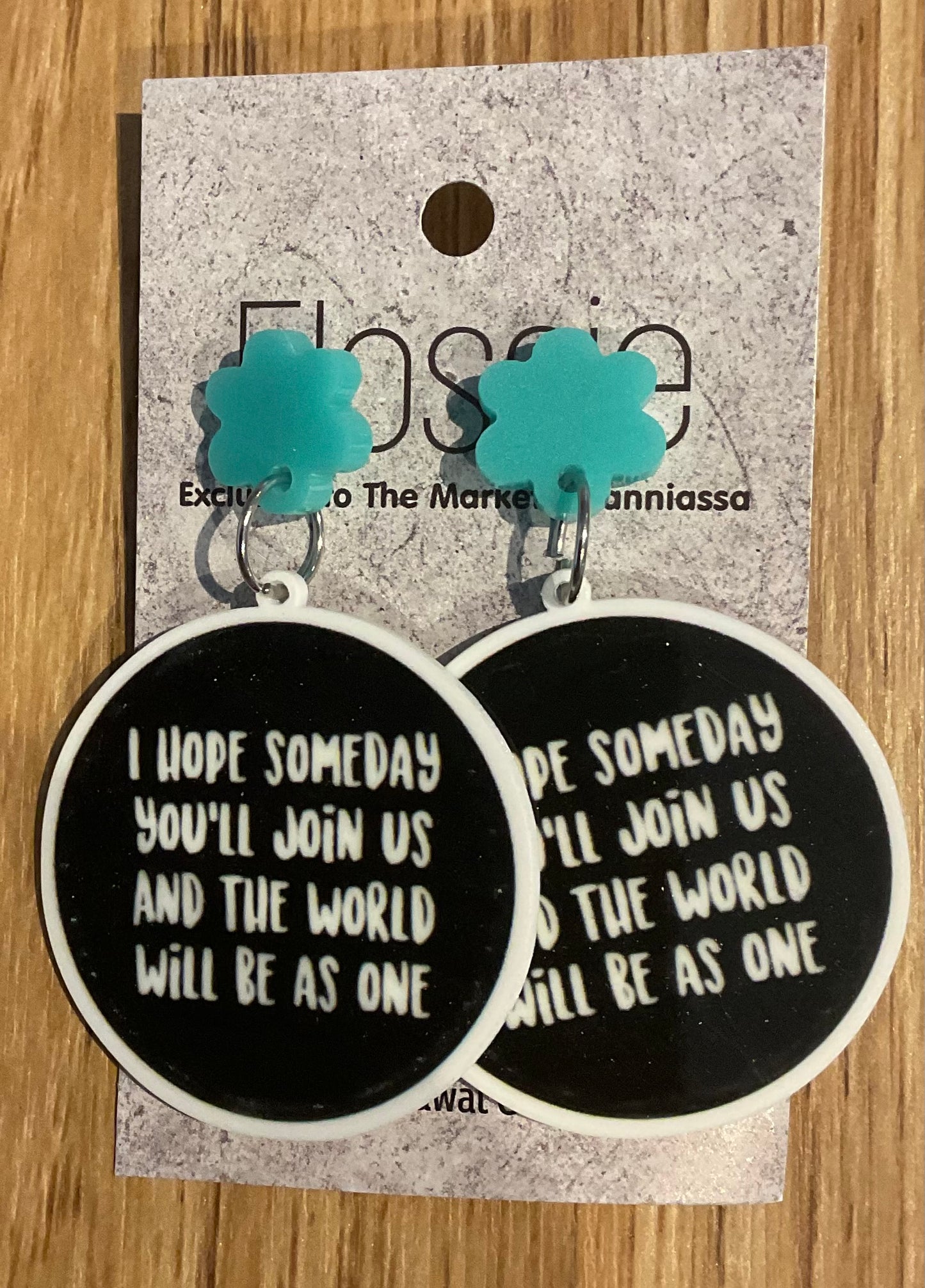 *Earrings John Lennon Quote  Dangles