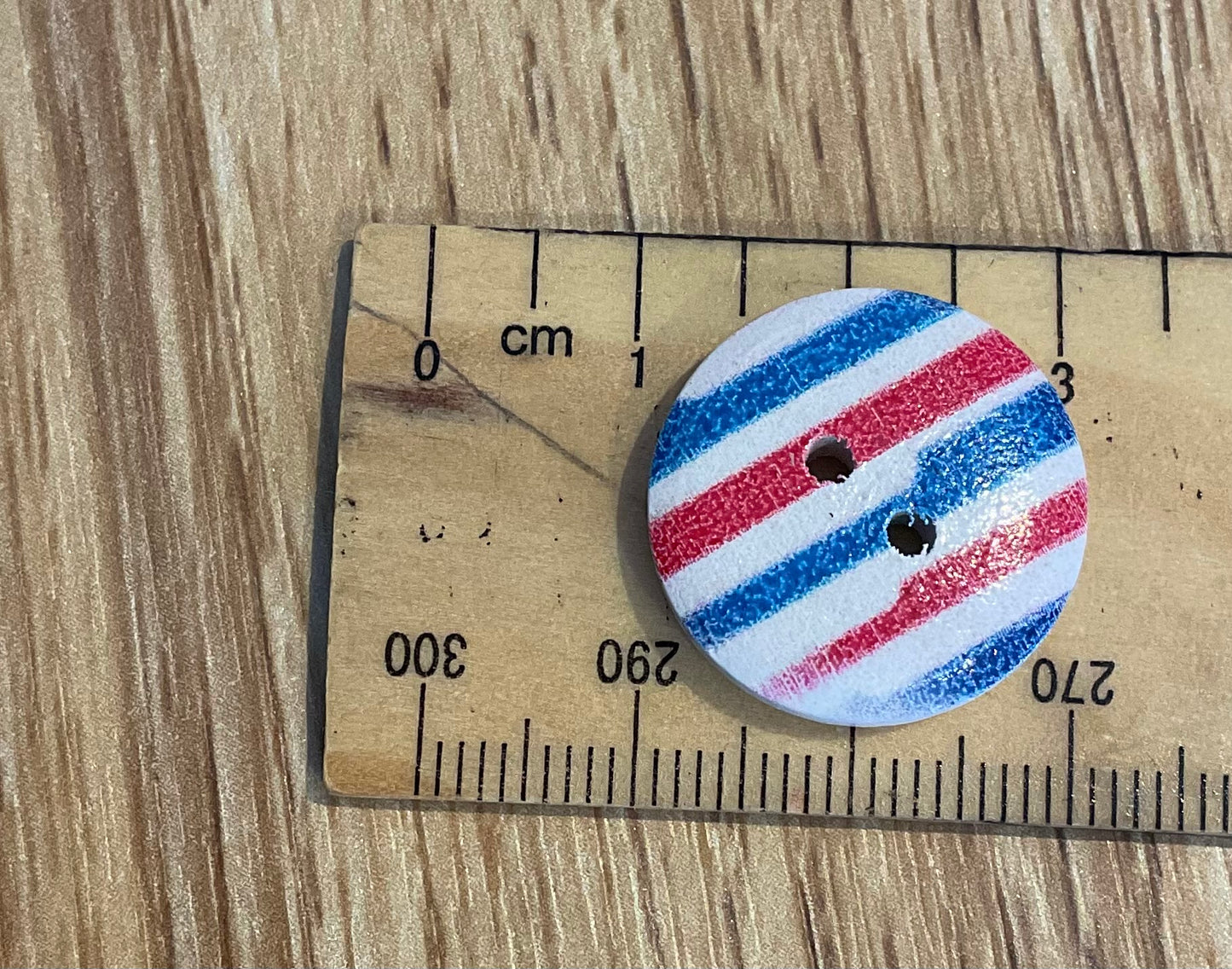 *Loose Buttons - Wooden Stripe Print