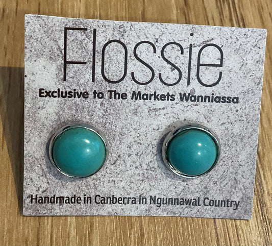 *Earrings Gemstone Dome Studs