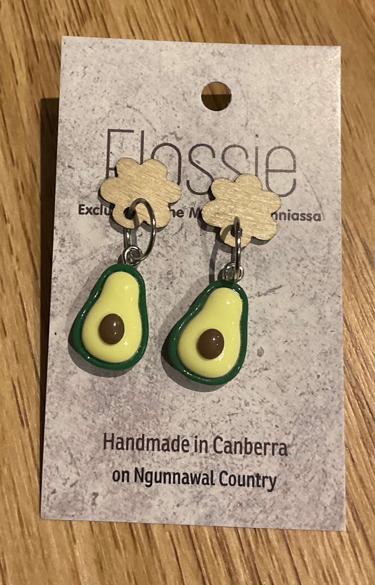 *Earrings Avocado Dangles