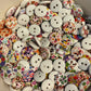 *Loose Buttons - Wooden Floral Prints