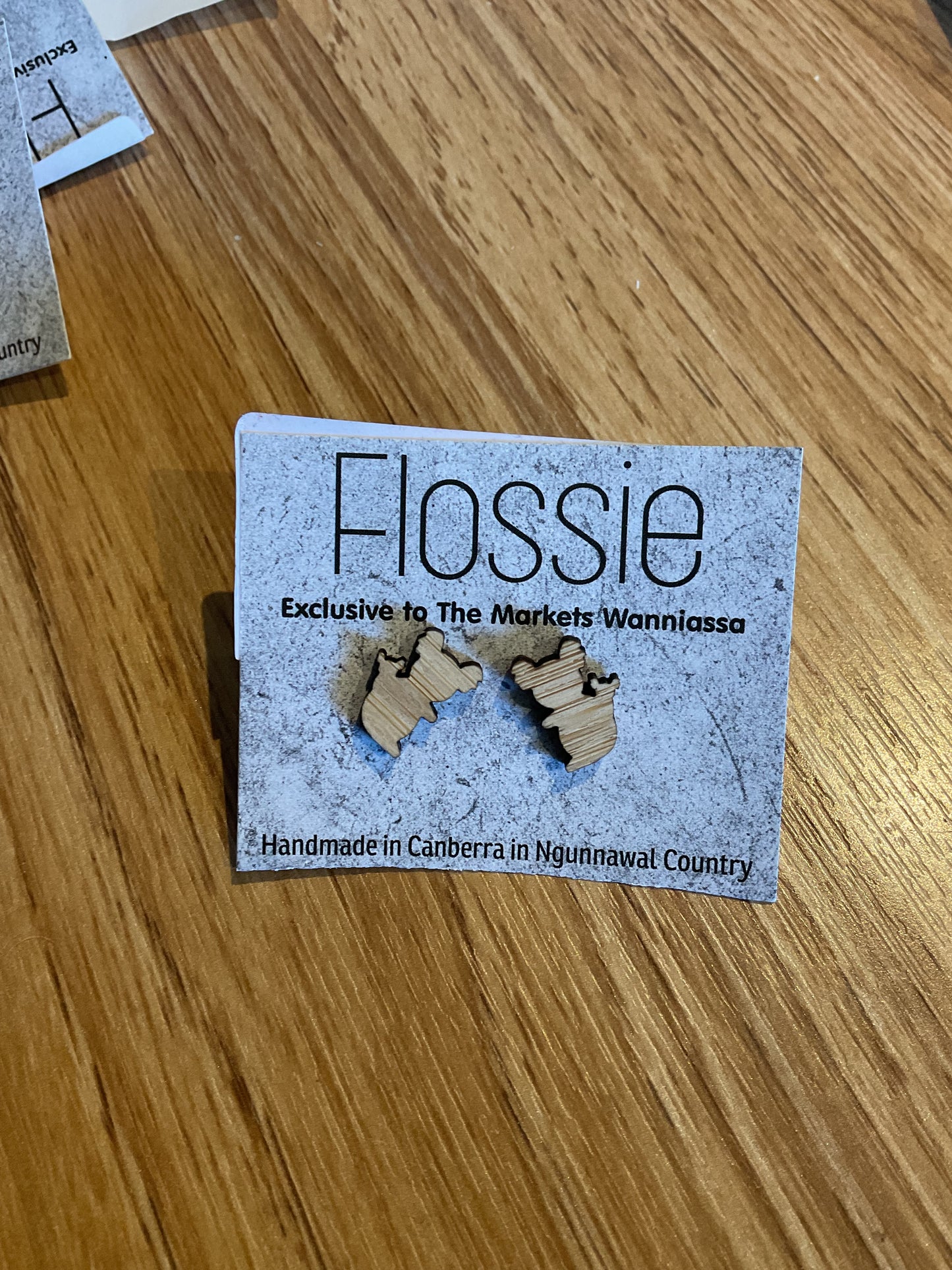 *Earrings Koala & Baby Wooden Studs