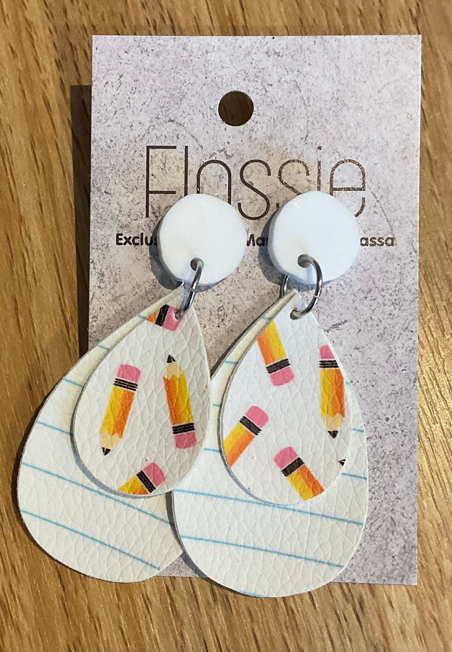 *Earrings Pencil & Paper Dangles