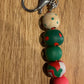 *Beaded Keychain Red and Green