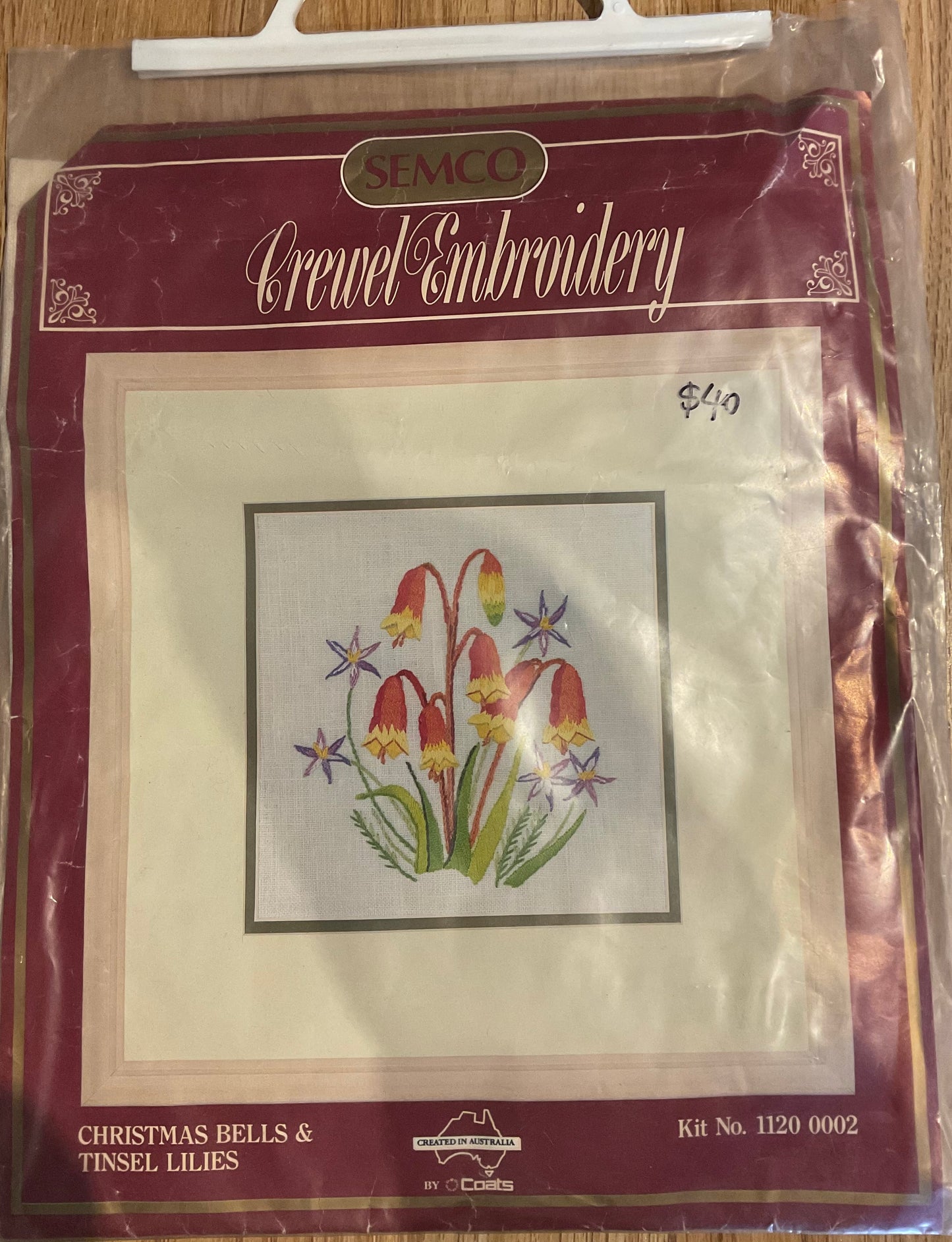 *Crewel Embroidery Kit Christmas Bells