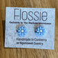 *Earrings Flowers Blue Studs