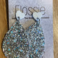 *Earrings Silver Glitter Dangles