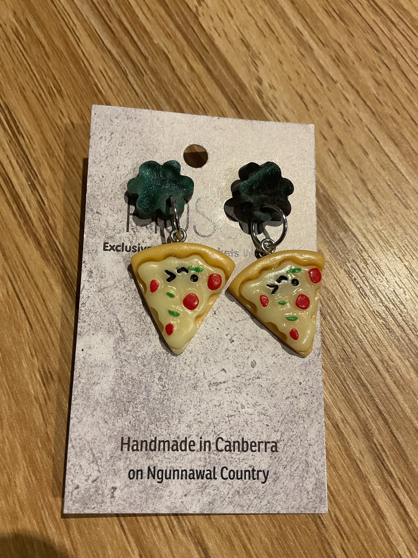 *Earrings Pizza Dangles