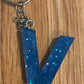 *Keychain Resin Letter V