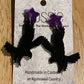 *Earrings Acrylic Black Eagle Dangles