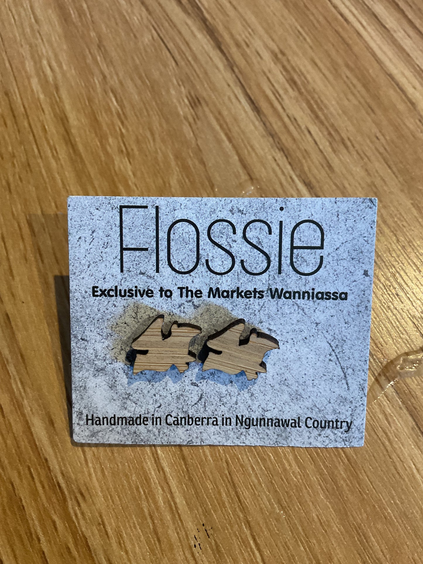 *Earrings Dinosaur Wooden Studs