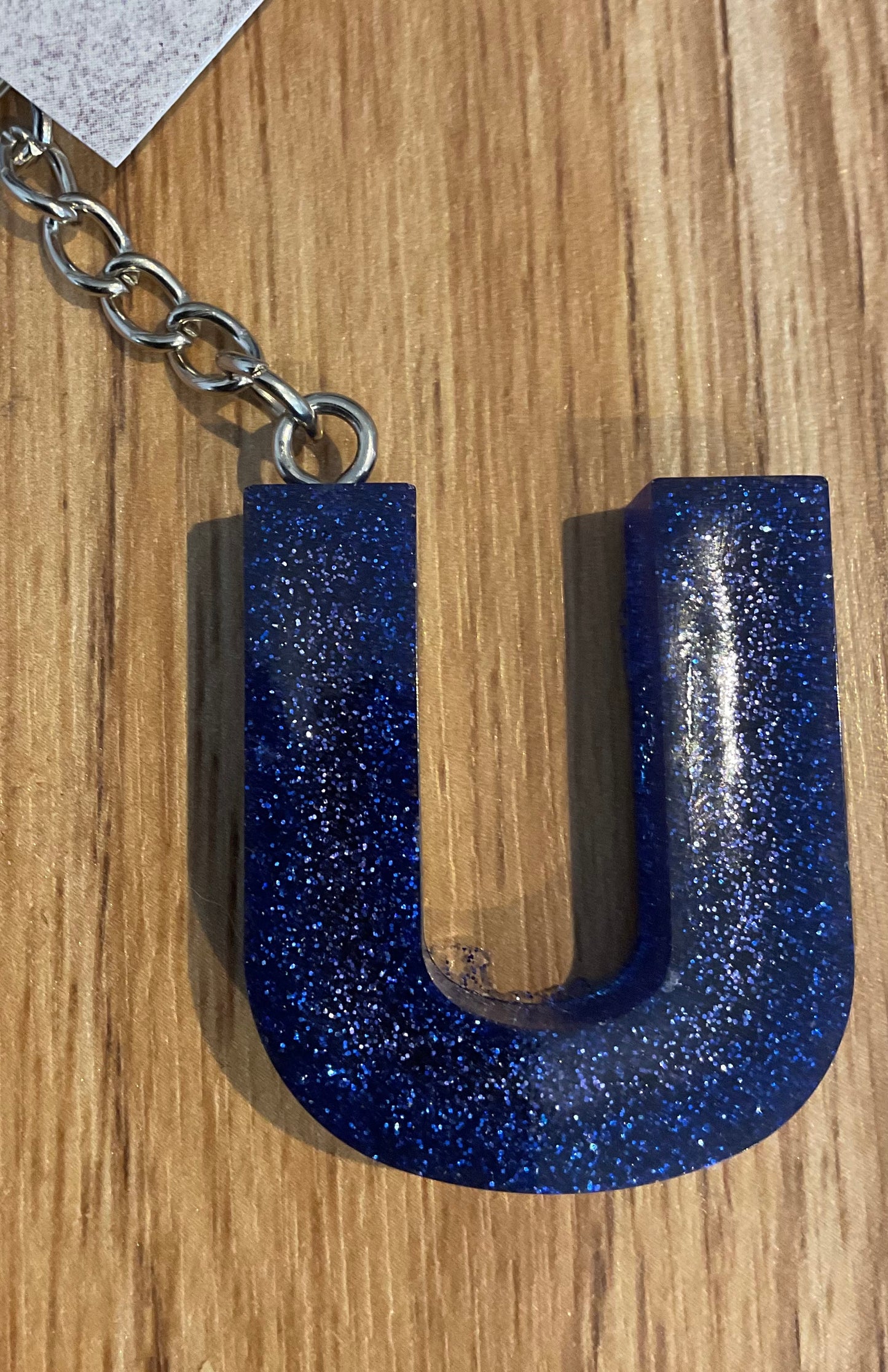 *Keychain Resin Letter U