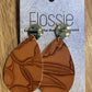 *Earrings Embossed Faux Leather Dangles