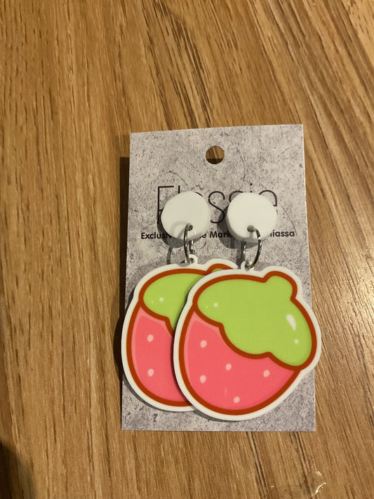 *Earrings Strawberry Dangles