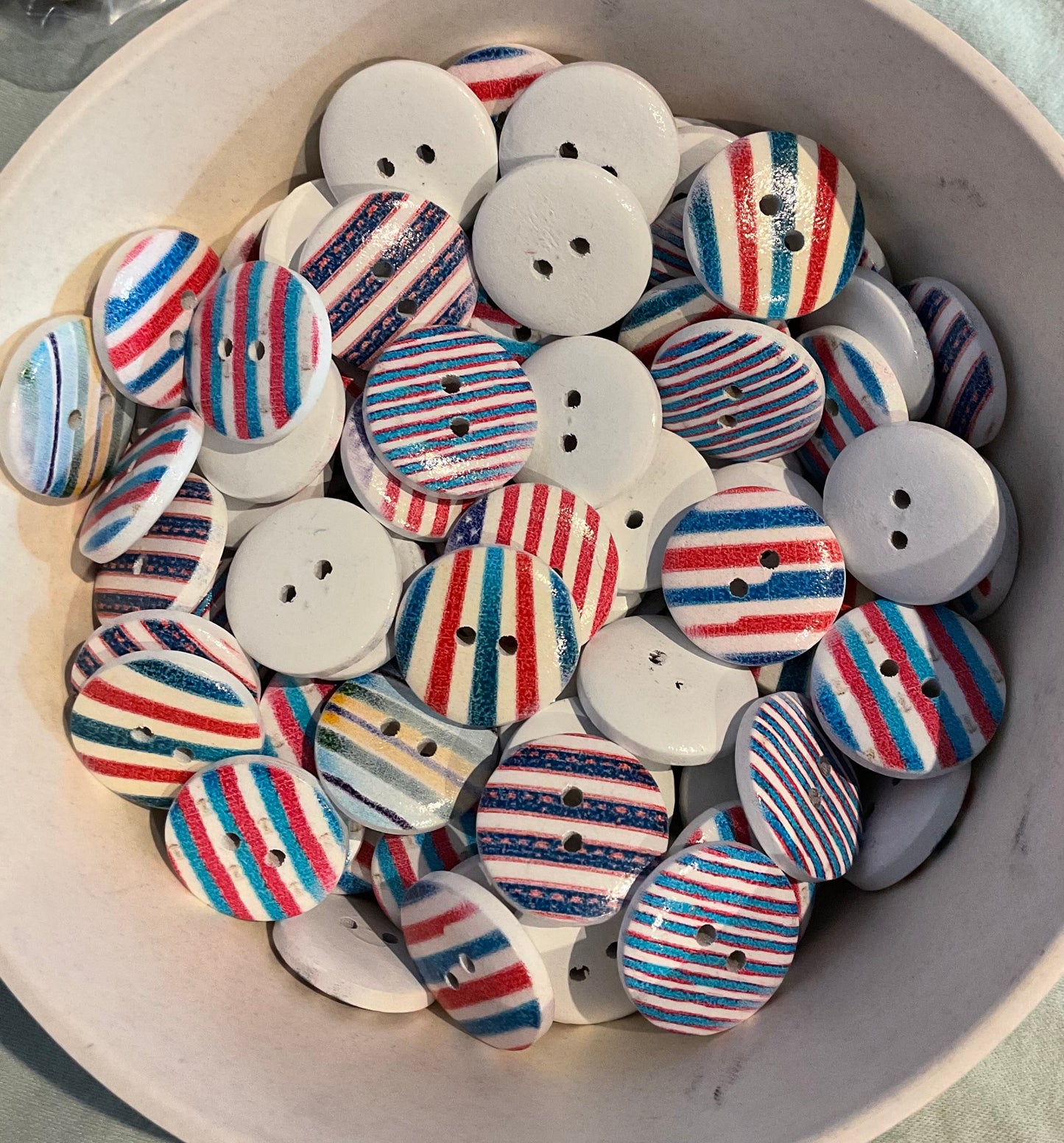 *Loose Buttons - Wooden Stripe Print