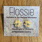 *Earrings Cream Flower Studs