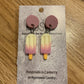 *Earrings Vanilla Strawberry Ice Cream Dangles