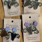 *Earrings Acrylic Mirror Uterus Dangles