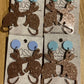 *Earrings Acrylic Brown Glitter Bilby Dangles