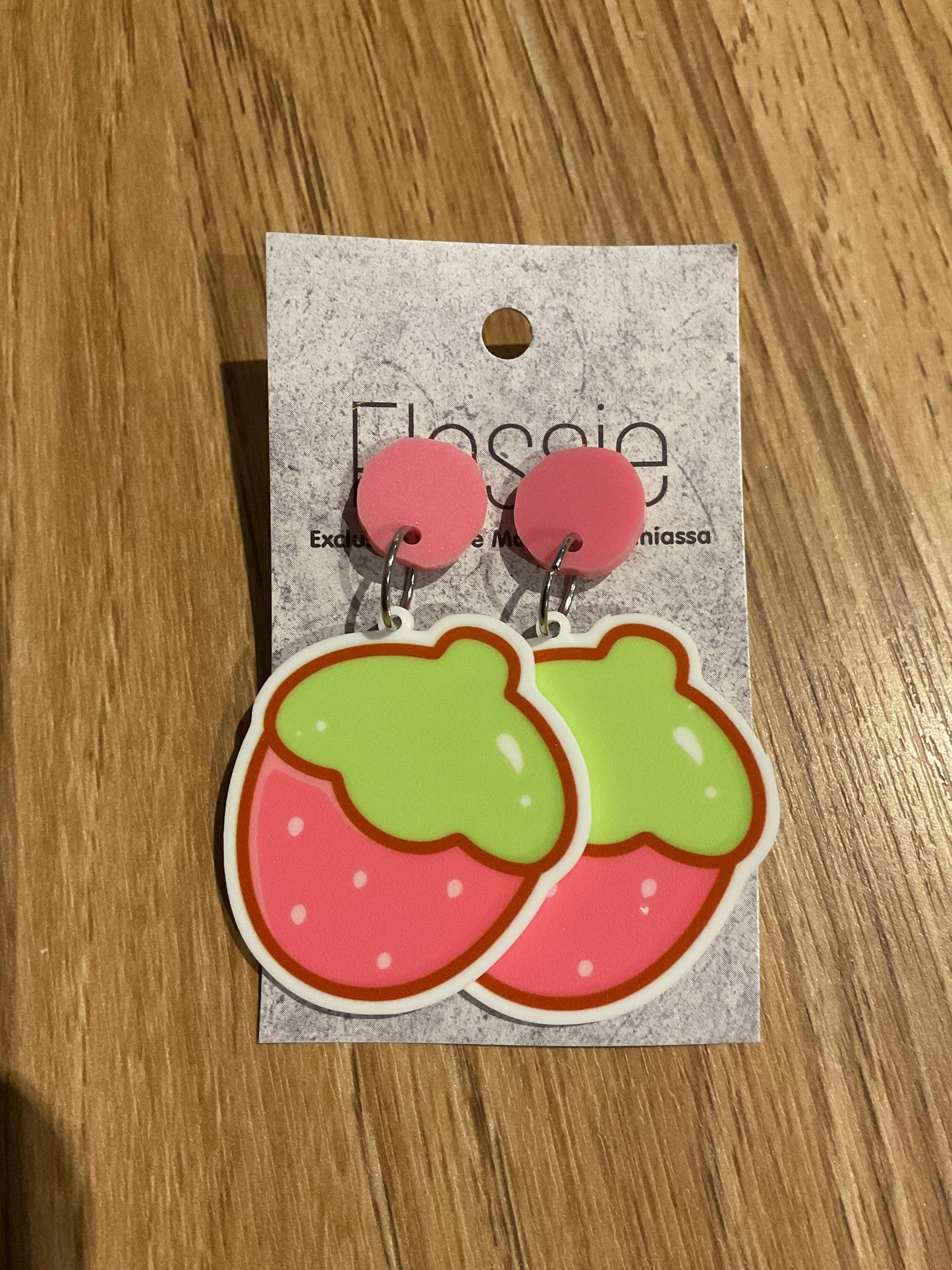 *Earrings Strawberry Dangles