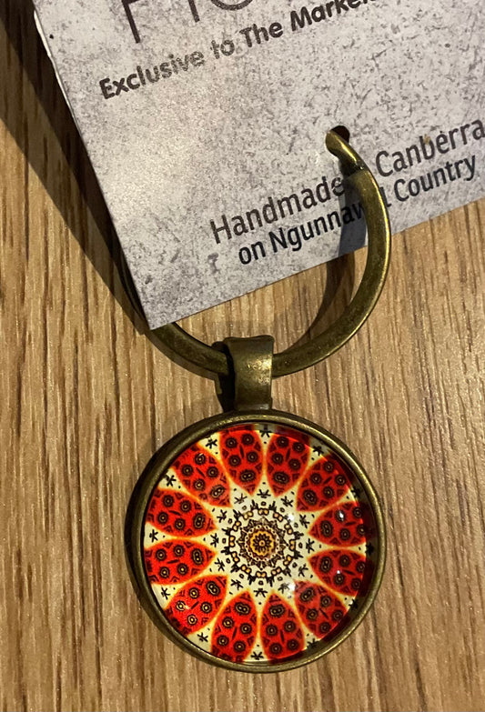 *Glass Dome Keychain Bronze
