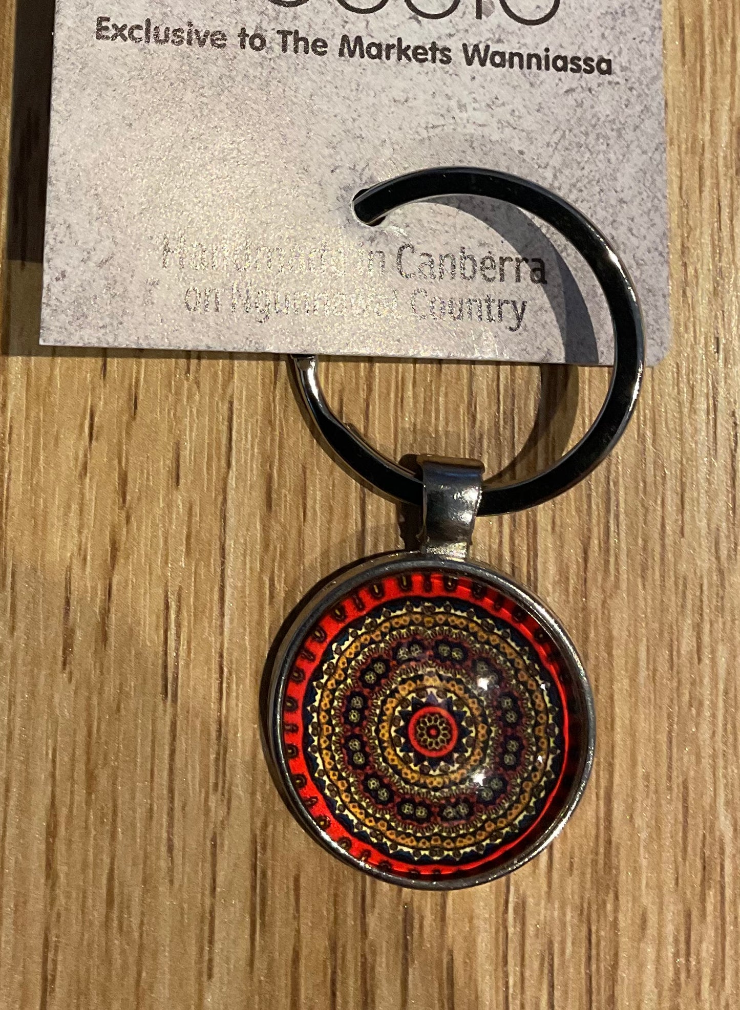 *Glass Dome Keychain Silver