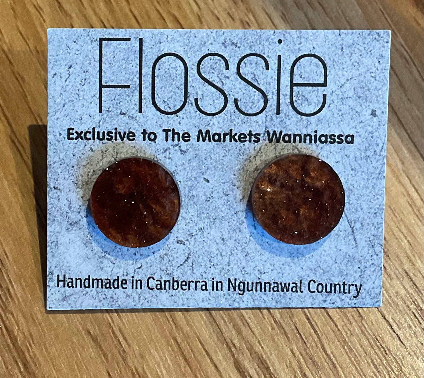*Earrings Brown Variation Studs