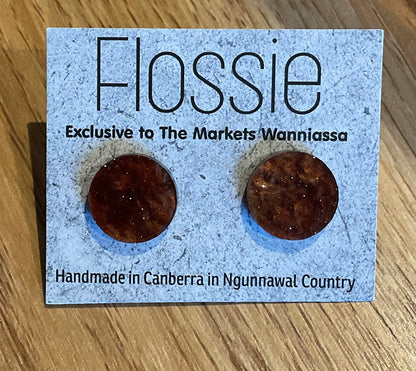 *Earrings Brown Variation Studs