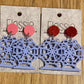 *Earrings Acrylic Blue Ferris Wheel Dangles