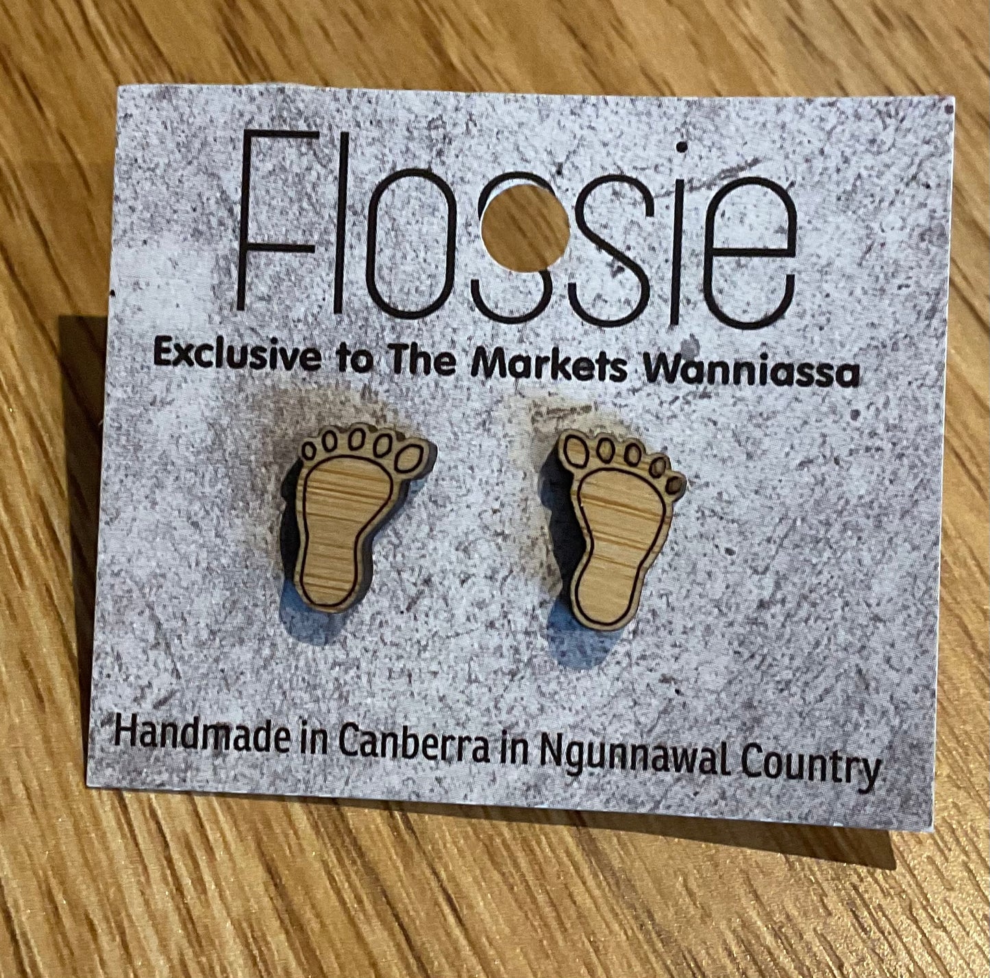 *Earrings Footprint Studs