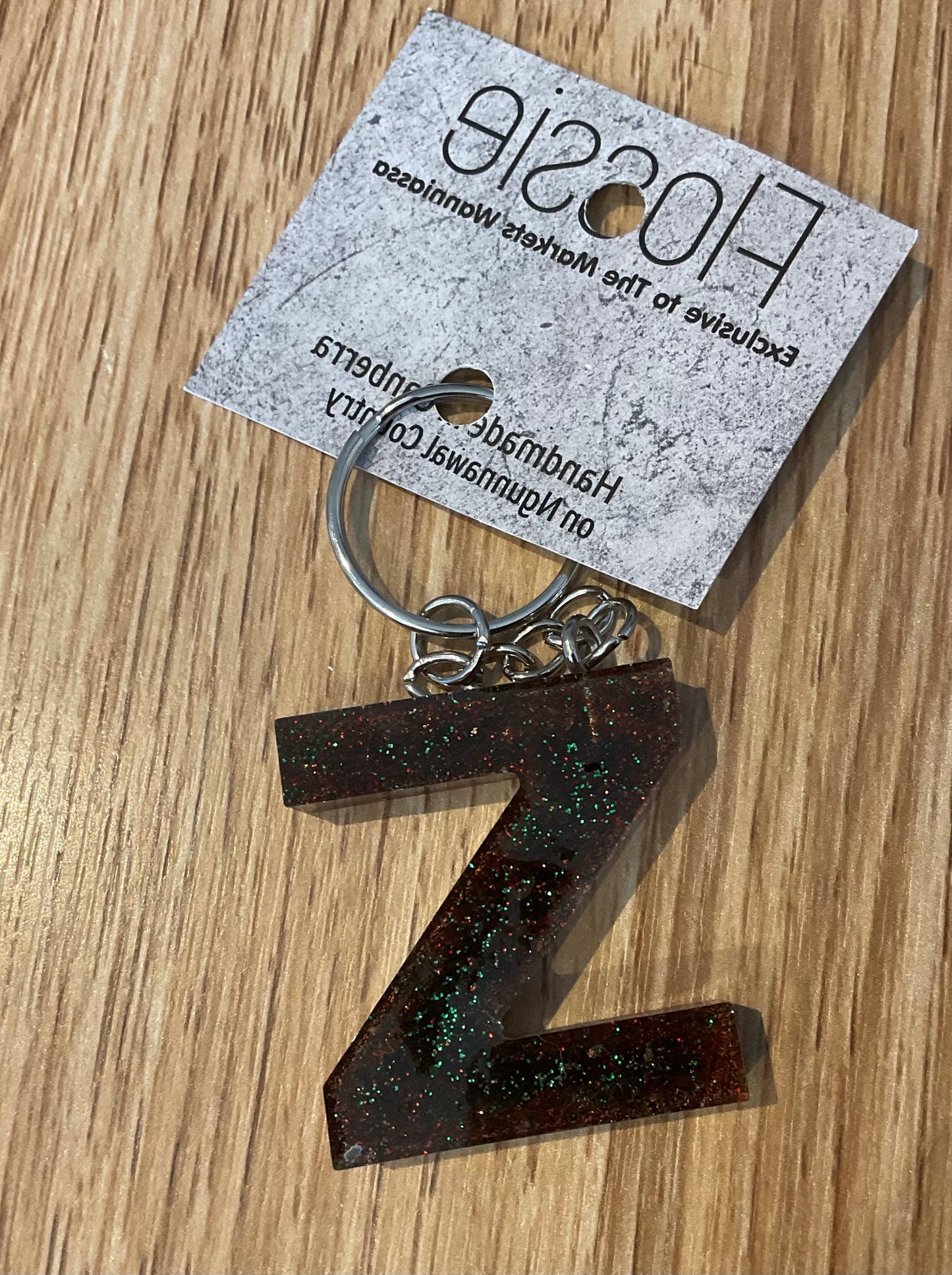 *Keychain Resin Letter Z