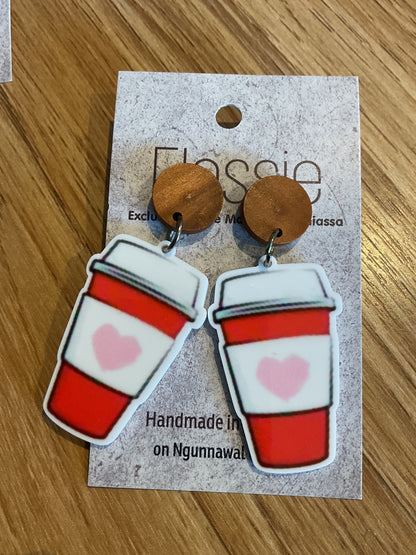 *Earrings Coffee Mug Dangles