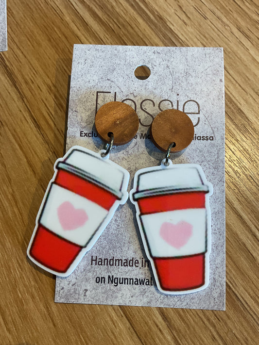 *Earrings Coffee Mug Dangles