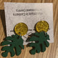 *Earrings Wooden Leaves Dangles