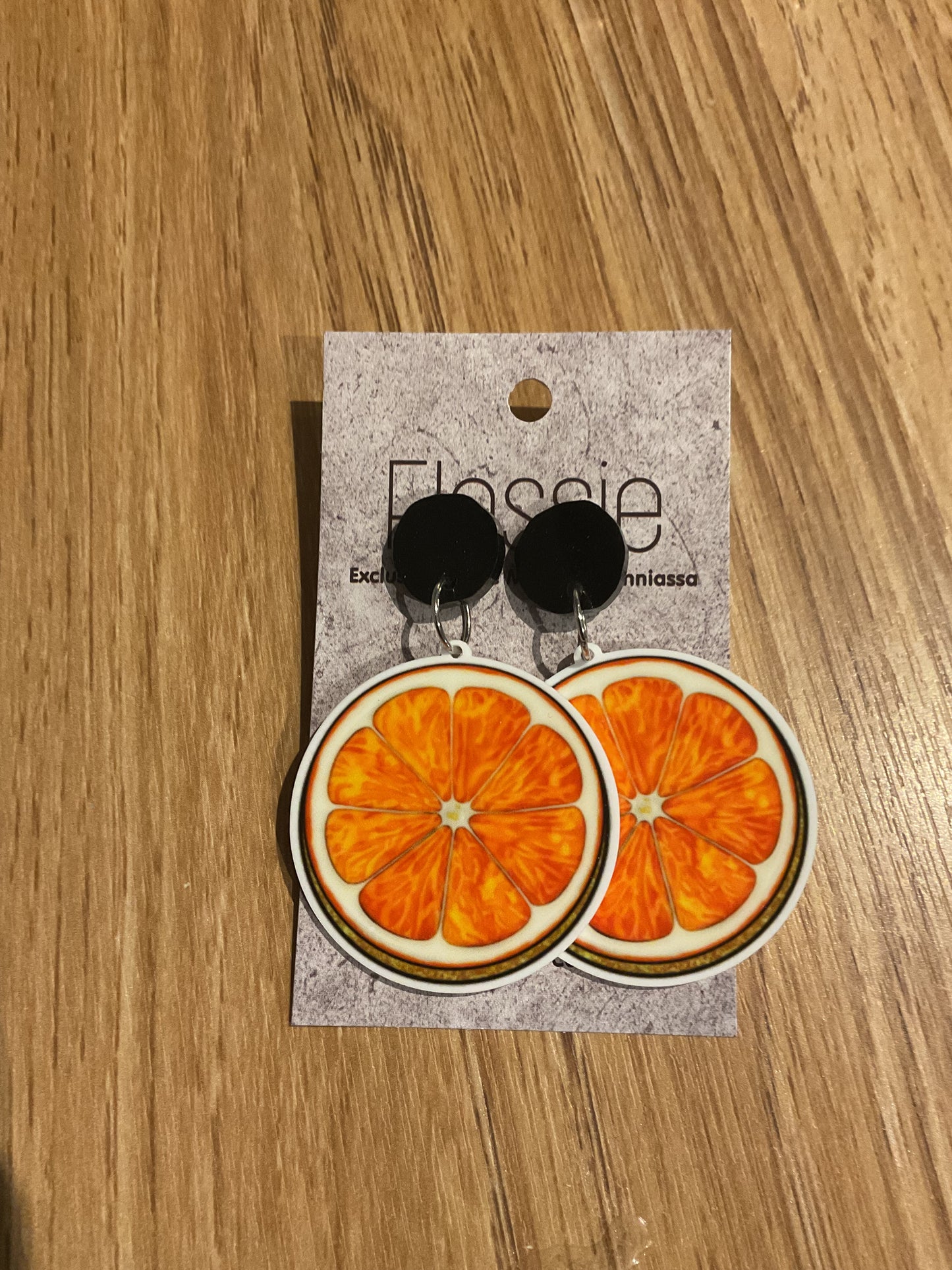 *Earrings Orange Slices Dangles