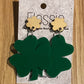*Earrings Acrylic Four Leaf Clover Dangles