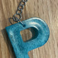 *Keychain Resin Letter P