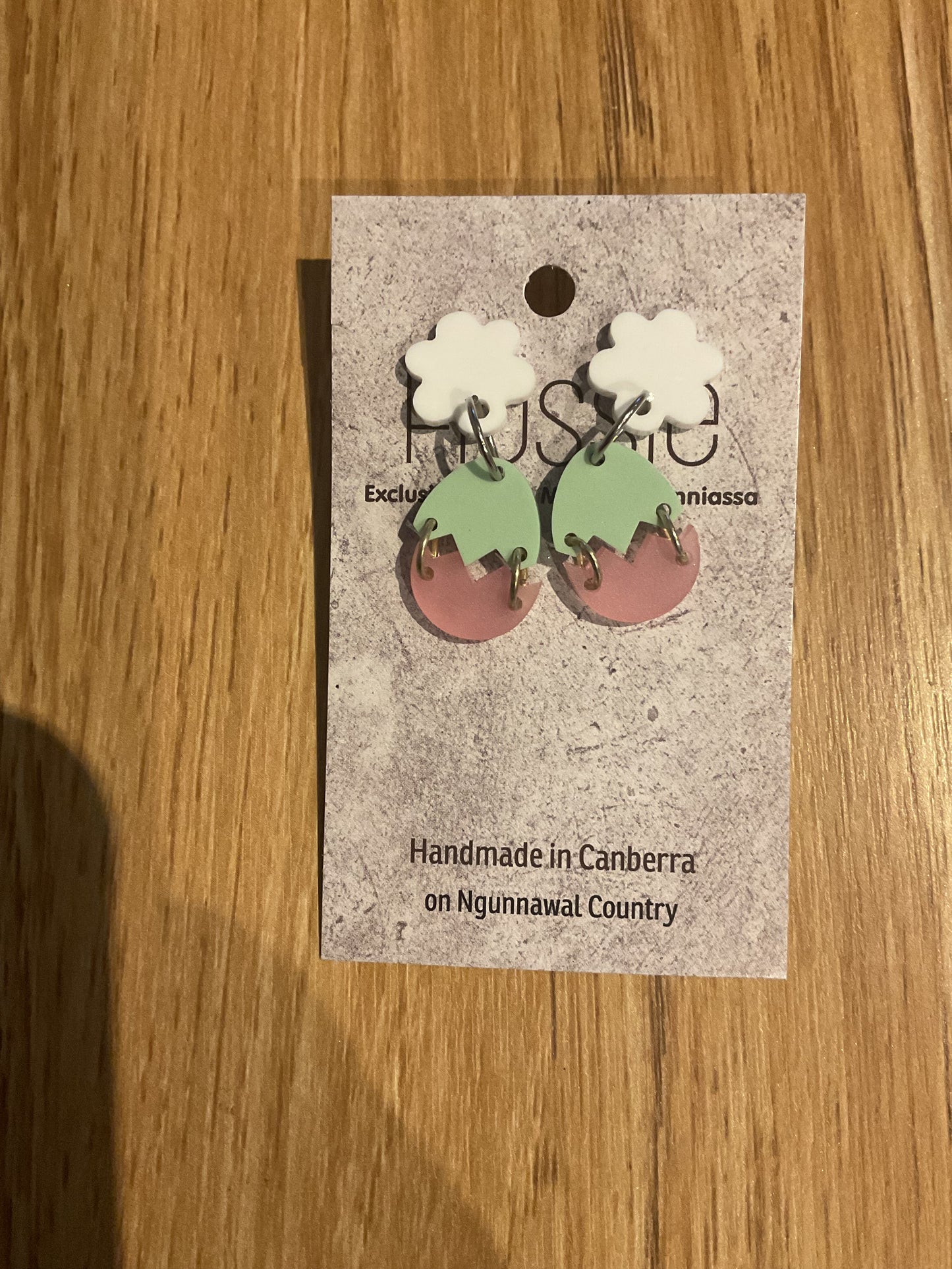 *Earrings Acrylic Egg Dangles
