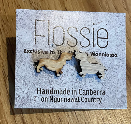 *Earrings Sausage Dog Studs