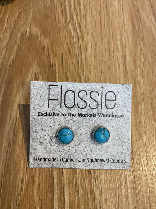 *Earrings Gemstone Dome Studs
