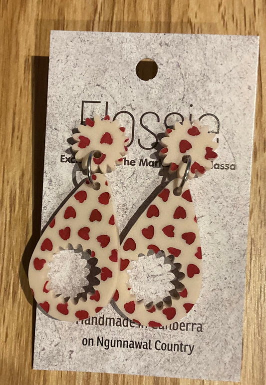 *Earrings Acrylic Hand Painted Dangles