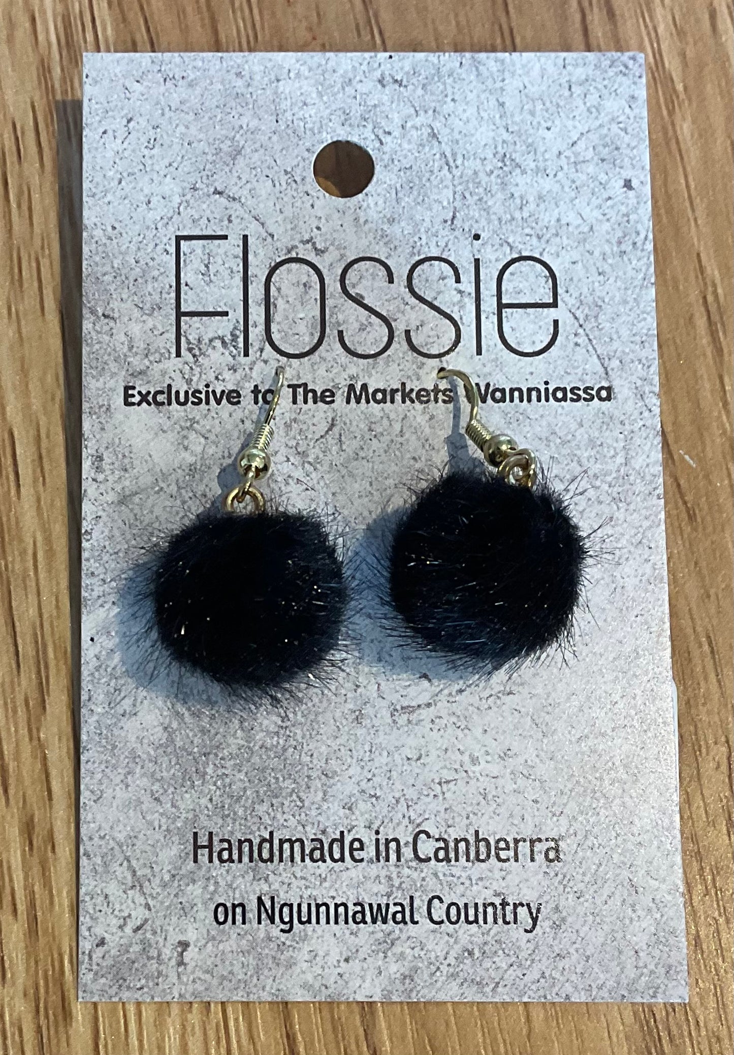 *Earrings Deep Green PomPom Dangles