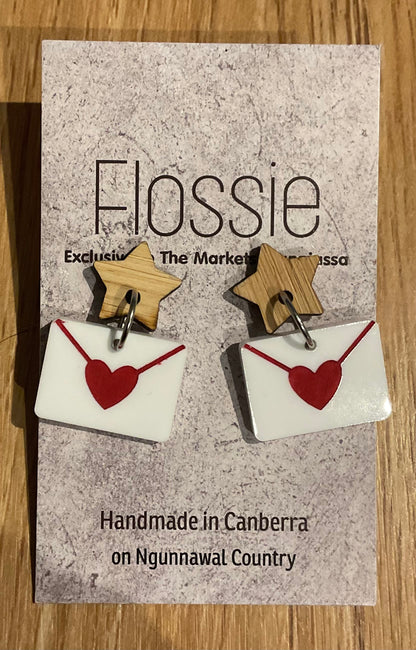 *Earrings Acrylic Envelope Dangles