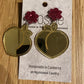 *Earrings Acrylic Mirror Peaches Dangles