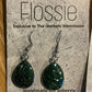 *Earrings Hand Poured Glitter Resin Dangles Emerald