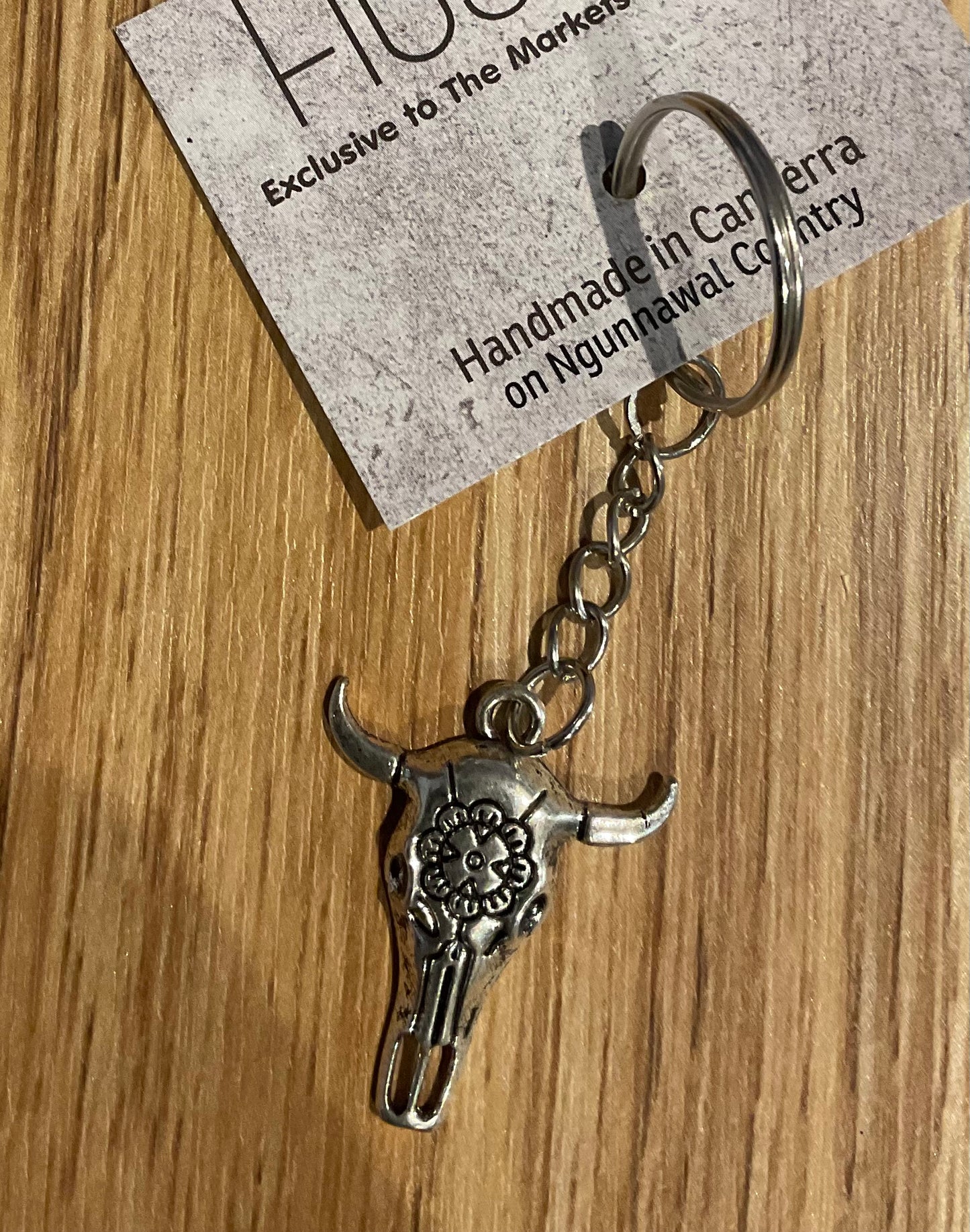 *Silver Charm Keychain Stag Head